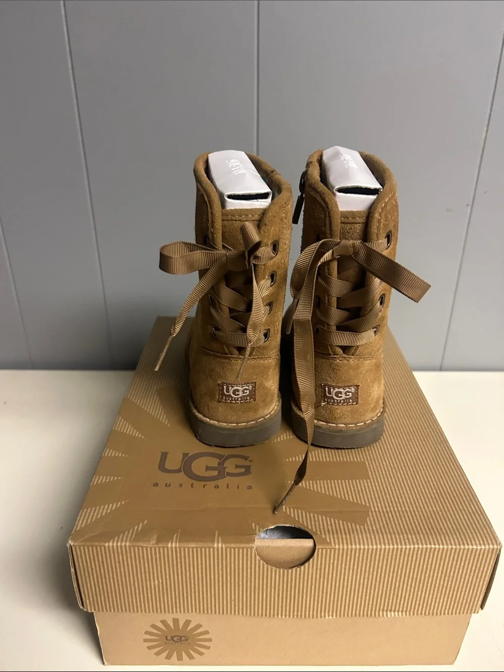 UGG Kids Chestnut Suede Side-Zip Boots